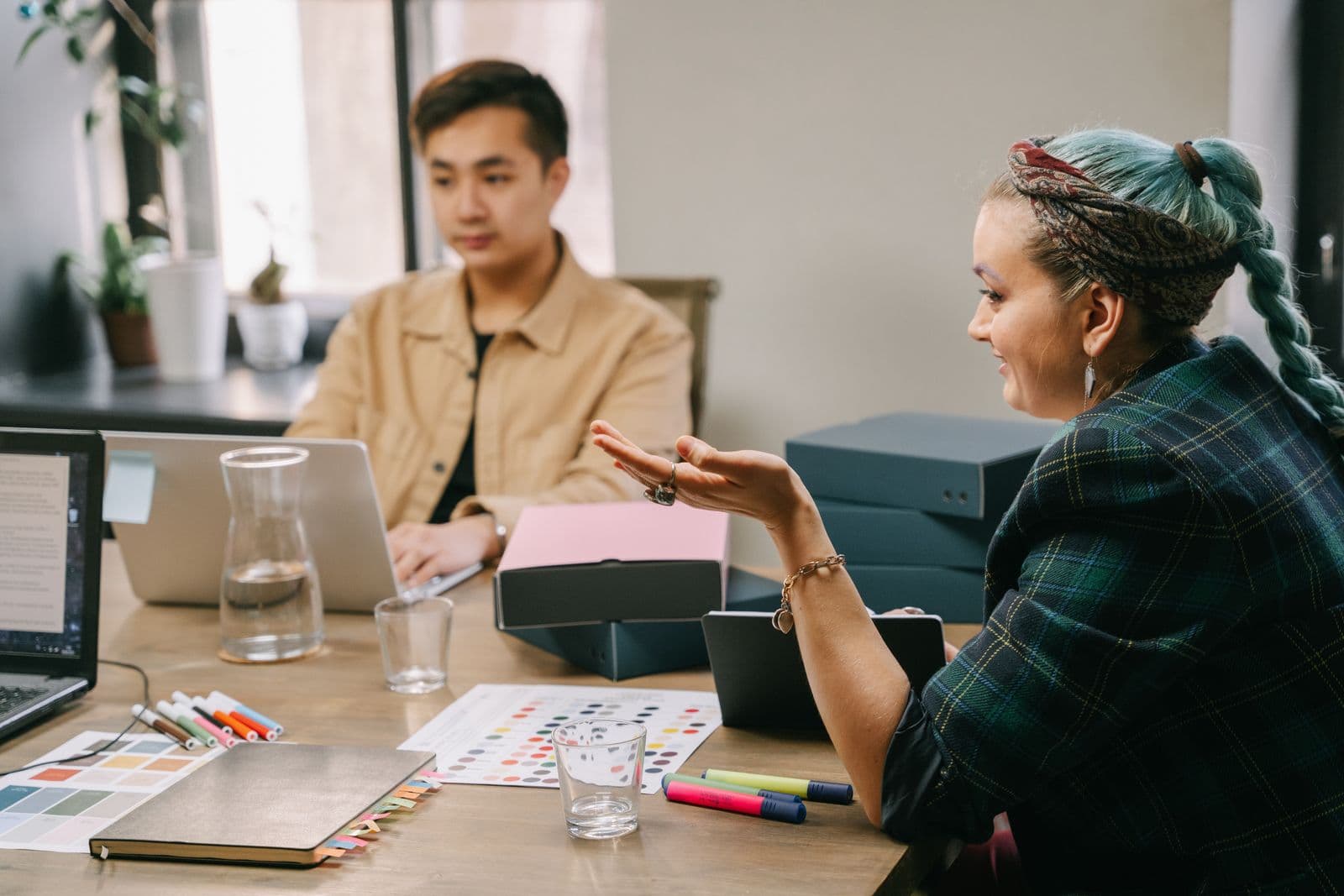 Creative agency team in a studio meeting